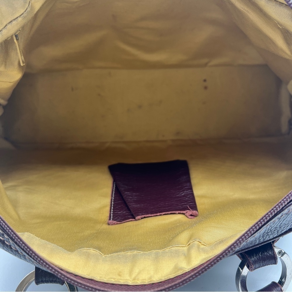 ISANTI BURGUNDY LEATHER BAG SATCHEL SHOULDER BAG GENUINE LEATHER  MADE IN ITALY - Picture 12 of 17